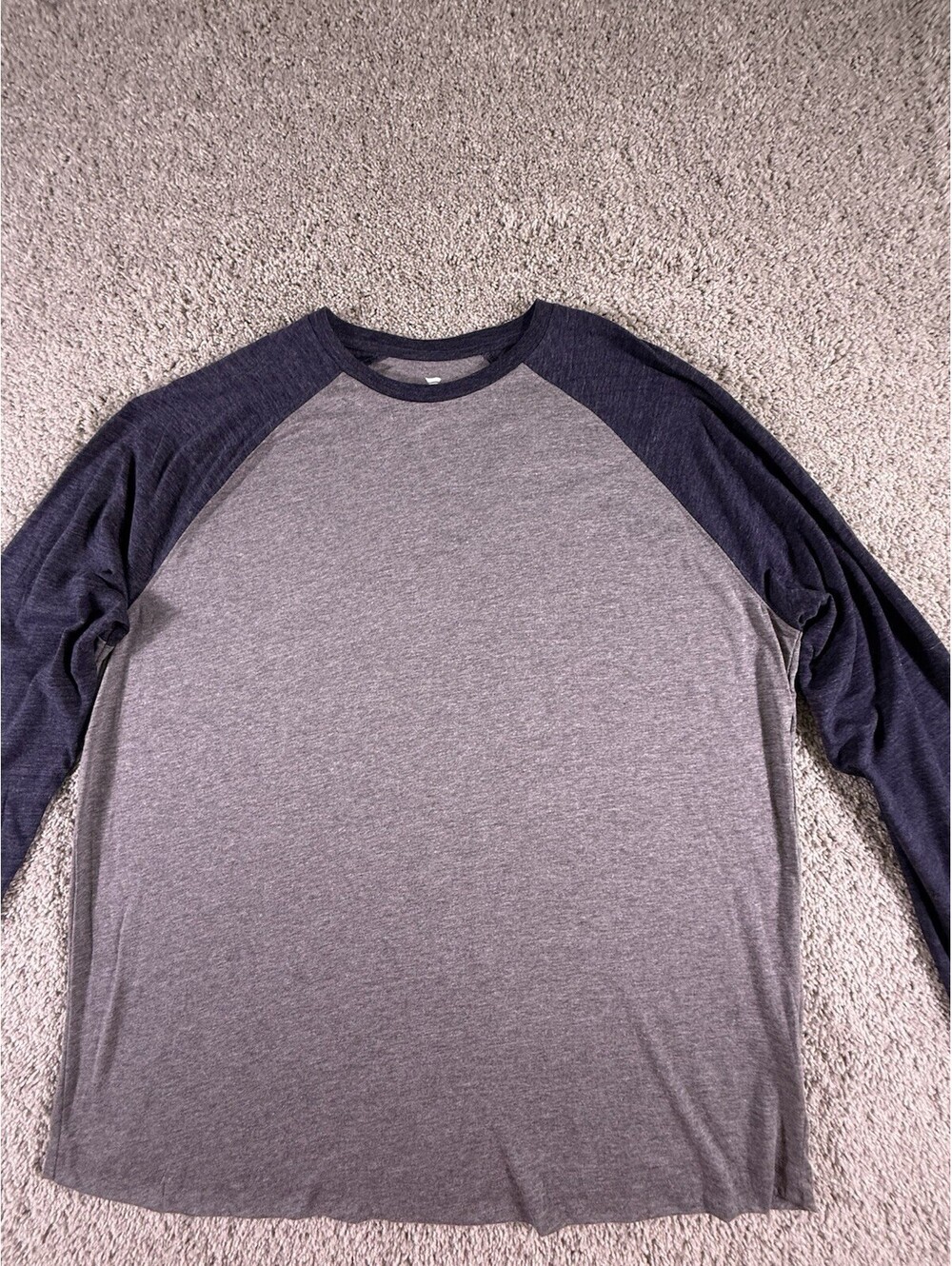 NWOT Fanatics Men’s Baseball T Shirt Long Sleeve Gray and Blue Size 2XL